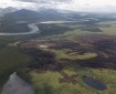 Brown and black burn from the Noatak Fire Fire