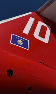 Tanker 10 from Missoula, Mont. arrived at Ladd Field on Tuesday, May 19, 2015, at BLM Alaska Fire Service at Fort Wainwright. The BAe 146 is manned with pilot Capt. John Gallaher, co-pilot Capt. Pete Nadon and crew chief Matt Dauenhauer. Sam Harrel BLM-AFS photo