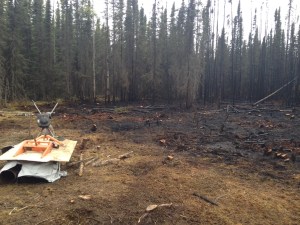 A photo of the Robin Avenue Fire on Sunday on the Kenai Peninsula.