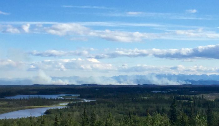 Fire Near Northway AK July 18 2015