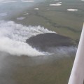 Aerial view of the Eli River Fire on July 17, 2015 at approximately 7:30 am