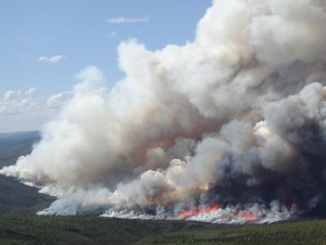 A photo of the 537,627-acre Boundary Fire north of Fairbanks in 2004, which ranks No. 11 on the all-time list of Alaska's largest wildfires.