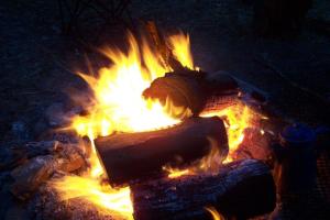 Keep campfires small and away from any vegetation that may catch fire. Drown them with water and stir them until they are cold to the touch before leaving.