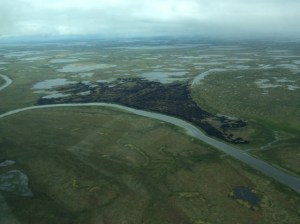 A photo of the 253-acre Pikmiktalik River Fire approximately 240 miles southwest of McGrath in the Yukon Delta National Wildlife Refuge. Matt Snyder/Alaska Division of Forestry