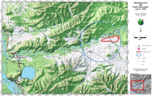 This Alaska Division of Forestry map shows the perimeter of the 1,170-acre Mid Salcha Fire burning near the Salcha River south of Fairbanks. Lasheena Nieves/Alaska Division of Forestry