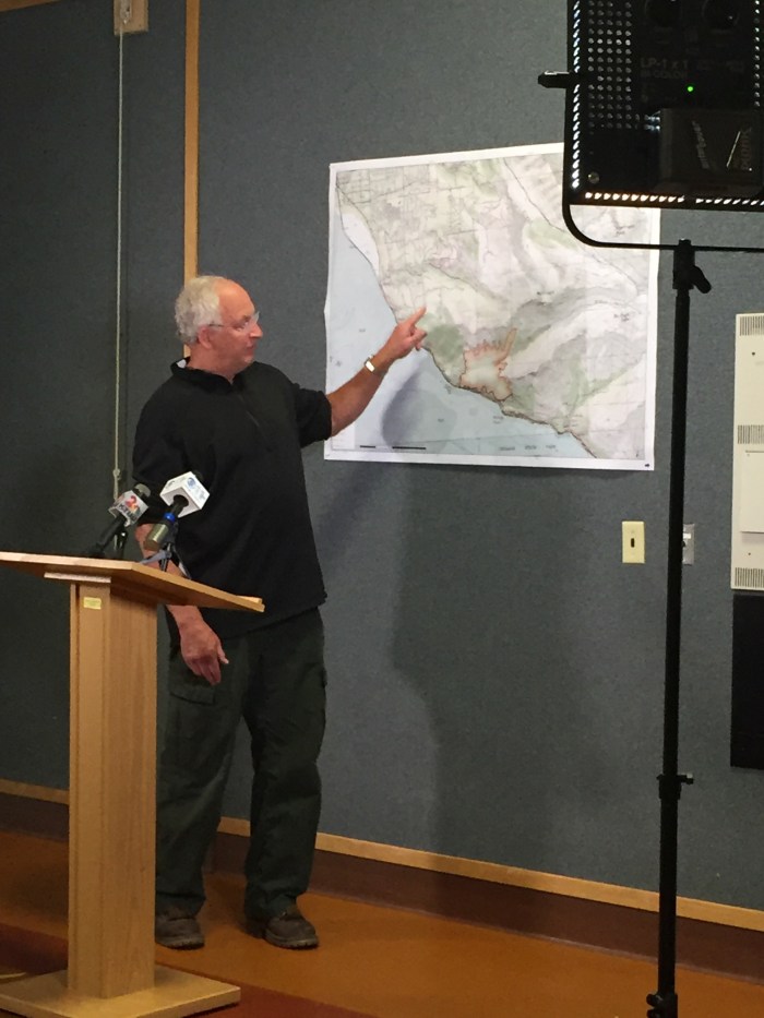 Incident Commander  Tom Kurth announcing 100% containment at Press Conference July 25 2016 
