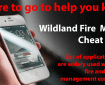 Graphic: Where to go to help you know. Wildland Fire Mobile Cheat Sheet.
