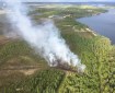 The Call of the Wild Fire (#242) burned on the northwest side of Big Lake. Forestry firefighters are working on mopping up the fire today. Photo by Renette Saba//Alaska Division of Forestry