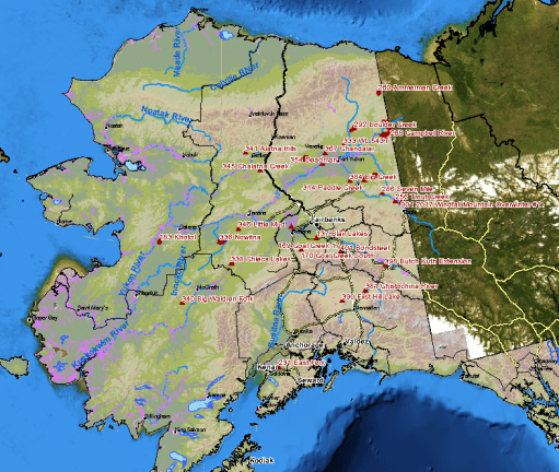 This Alaska Interagency Coordination Center map shows the location of the 31 active fires in Alaska as of Sept. 15, 2017.