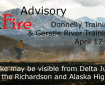 Graphic for Prescribed Fire Advisory for the Donnelly Training Area and Gerstle River Training Area.