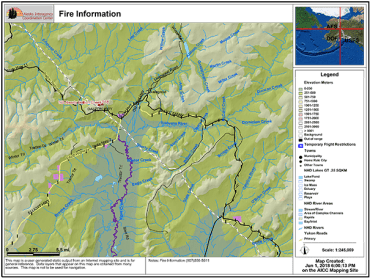 Map of Fire 103 Ready Bullion Creek Fire