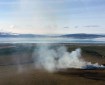 Work is wrapping up on the Fishing Village Fire (#207) that started Thursday night near Golovin. This photo was taken when firefighters flew over the area Friday afternoon. Photo by Ryan McPherson, BLM AFS