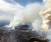 Photo provided by BLM Alaska Fire Service personnel that flew over the fire midday Thursday and reported the fire was backing, creeping and sometimes running in an area that is interspersed with lakes – some of which still had ice.