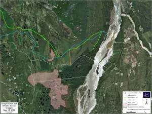 Map of Oregon Lakes Fire for May 13, 2019