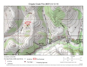 Cripple Creek Fire map