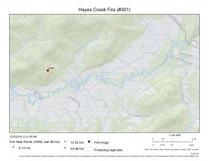 Hayes Creek Fire map