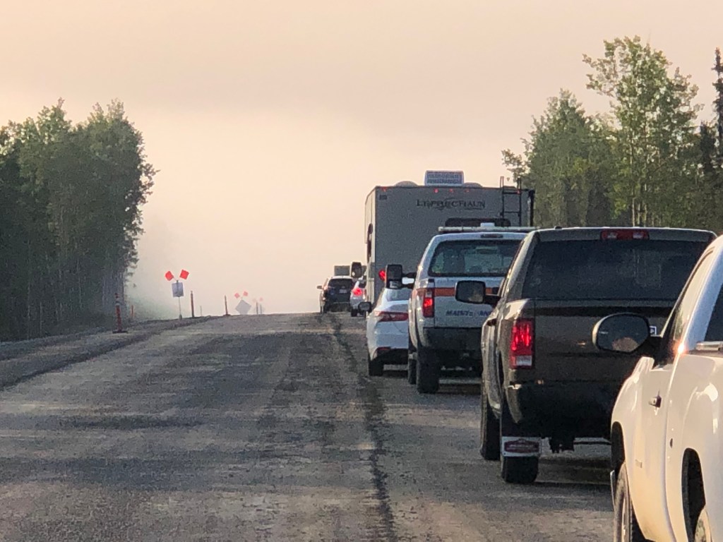 Heavy fog and smoke caused delays on the Sterling Highway on June 21.