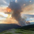 A photo of smoke from the Shovel Creek Fire taken Friday night, June 21, 2019. Photo by Isaac Solomon/Alaska Division of Forestry