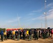 Firefighters gather for the morning briefing for the Shovel Creek Fire near Murphy Dome on Tuesday morning, June 25, 2019. Photo by Sarah Saarloos.