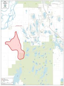 A map showing the perimeter of the Deshka Landing Fire as of Wednesday morning, August 21, 2019.