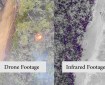 Side by Side Drone Footage with Infrared: Fire Crews Extinguish Hot Spot