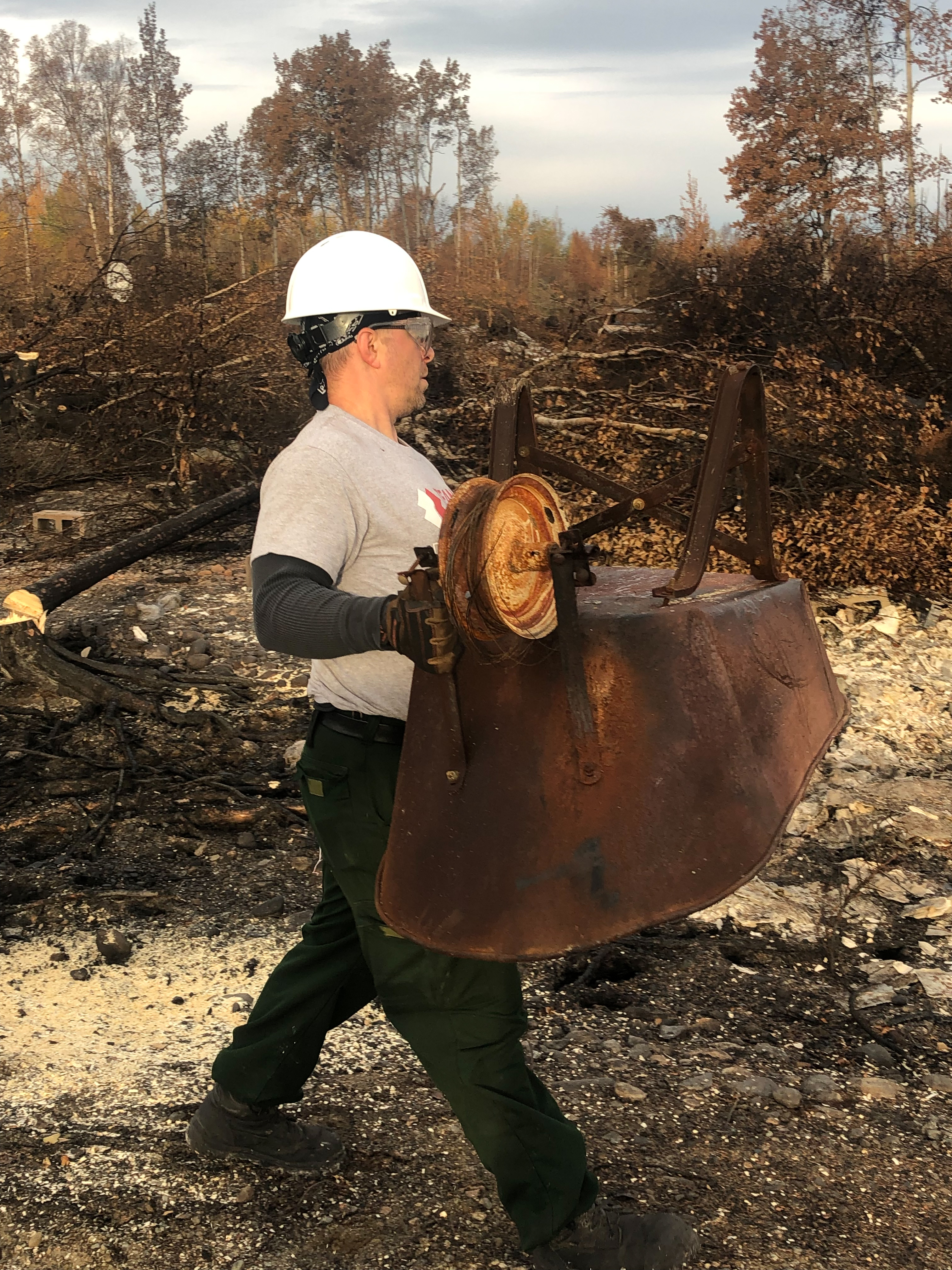 Team Rubicon Volunteers Assisting Private Land Owners With Debris Removal - Photo Credit Kale Casey/Alaska DNR Division of Forestry