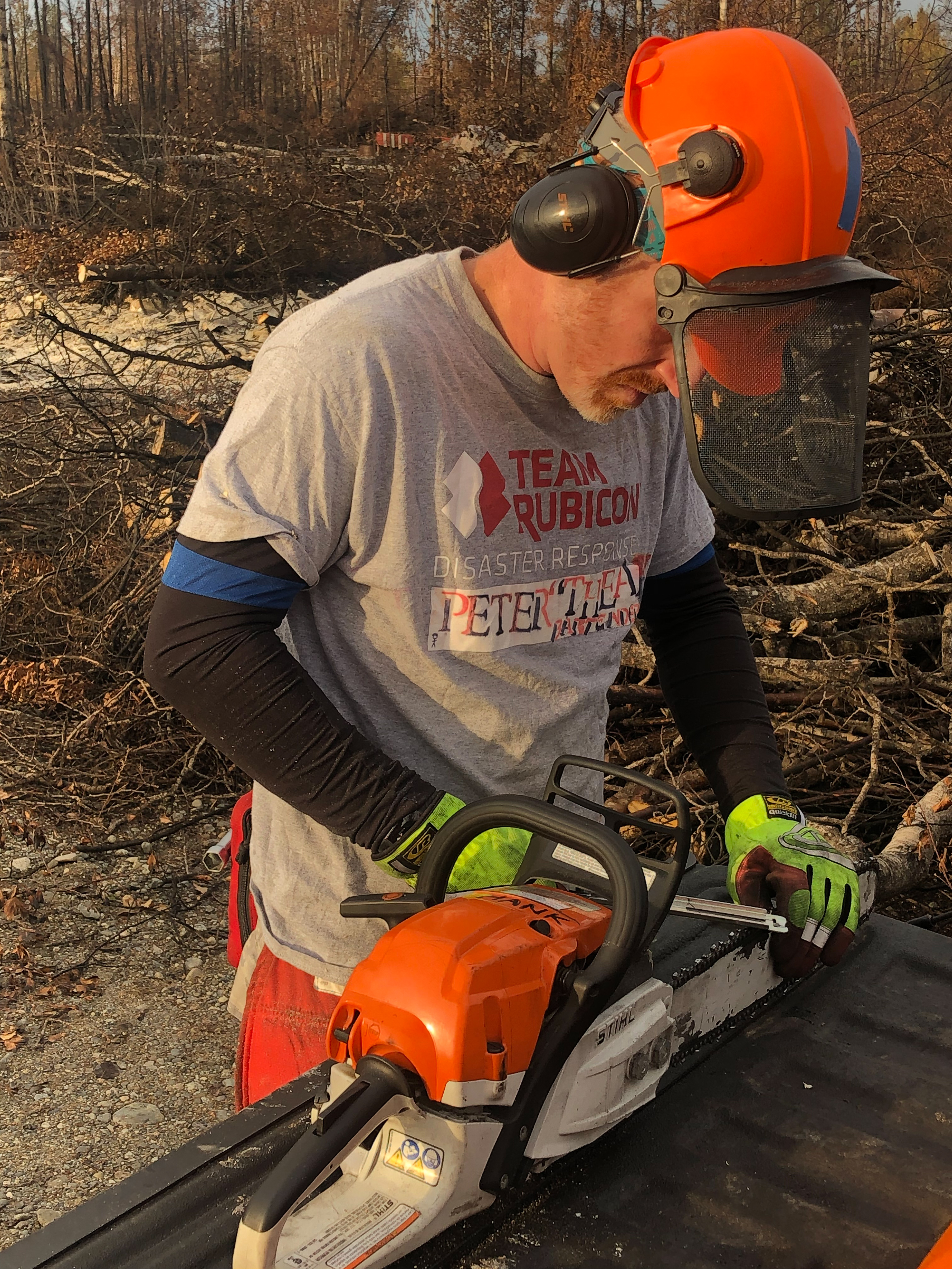 Team Rubicon Volunteers Assisting Private Land Owners With Debris Removal - Photo Credit Kale Casey/Alaska DNR Division of Forestry