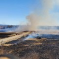 Prescribed burning on the Small Arms Complex east of Fairbanks.