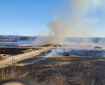 Prescribed burning on the Small Arms Complex east of Fairbanks.