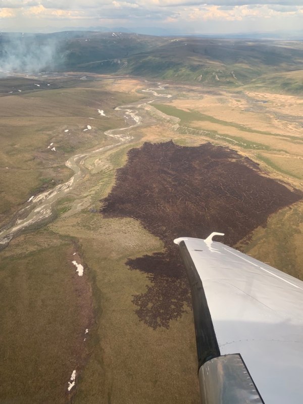 Map of the Aklumayuak Creek Fire.