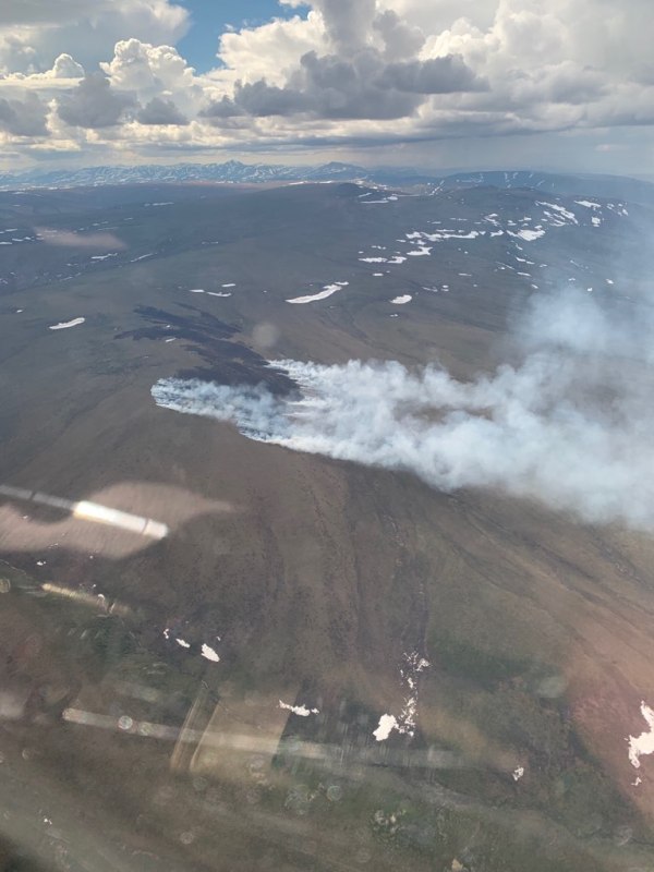 Photo of the Aklumayuak Creek 2 Fire.