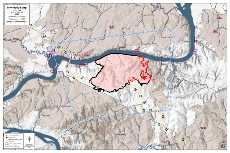 Map of Isom Creek Fire