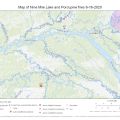 Map of Nine Mile Lake and Porcupine fires.