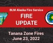 banner Fire Update: Tanana Fires June 23, 2023