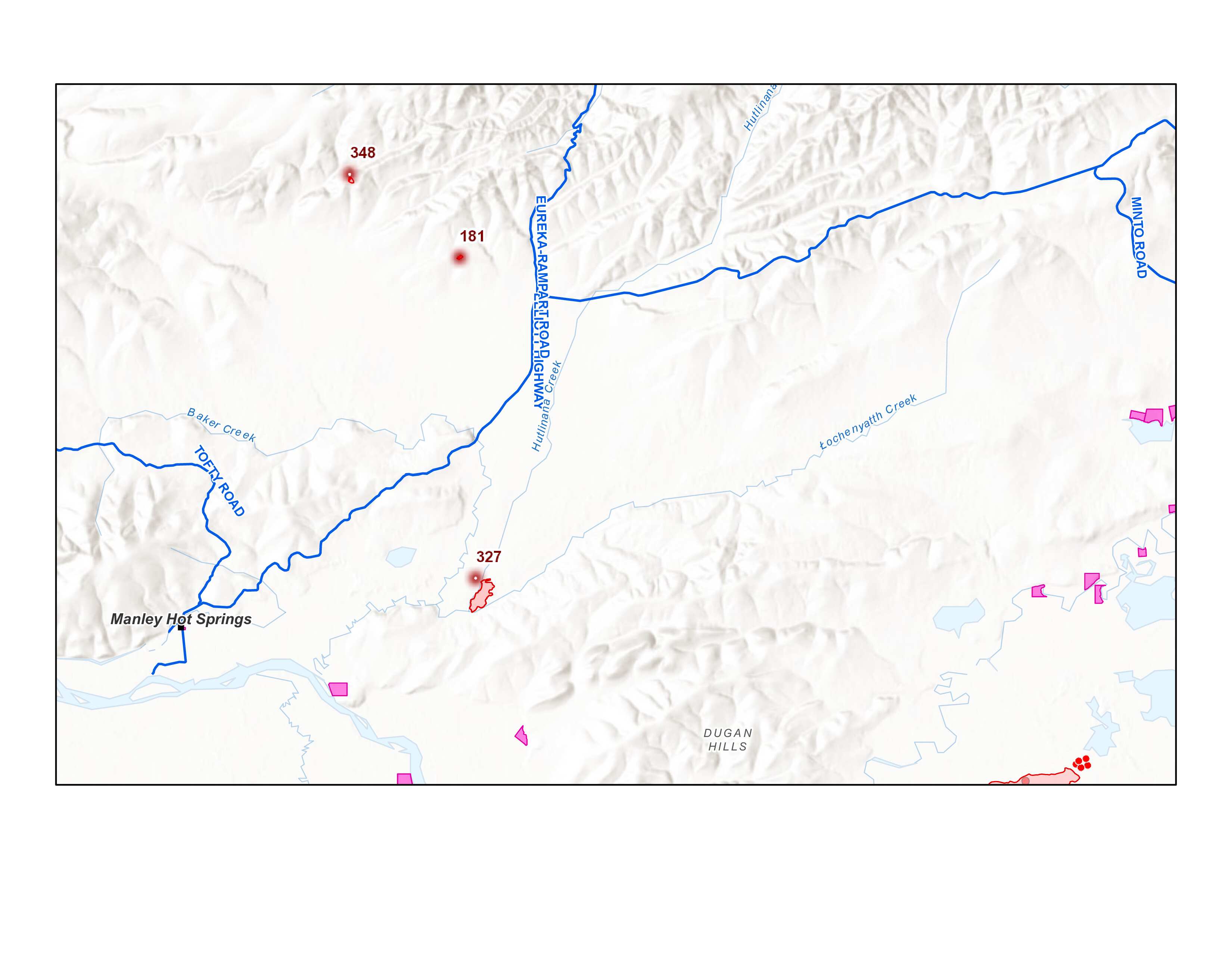 map showing fire # 327