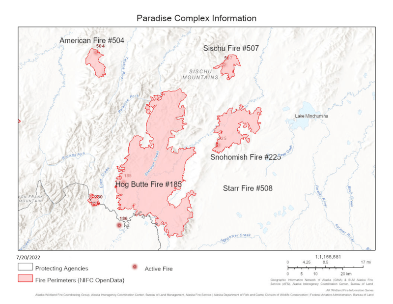 Paradise Complex Map for Wednesday, July 20, 2022.