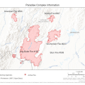 Map of the Paradise Complex Fires