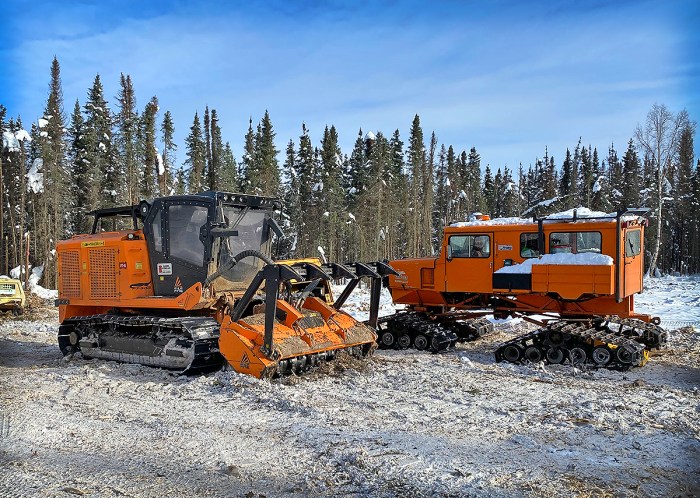 Types of tracked heavy masticators used by the contractor. Photo credit: AK DOF/photos