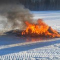 Snowmobiles can cause - or catch on fire.