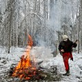 Debris pile burning is considered to be much safer during the deep winter months.