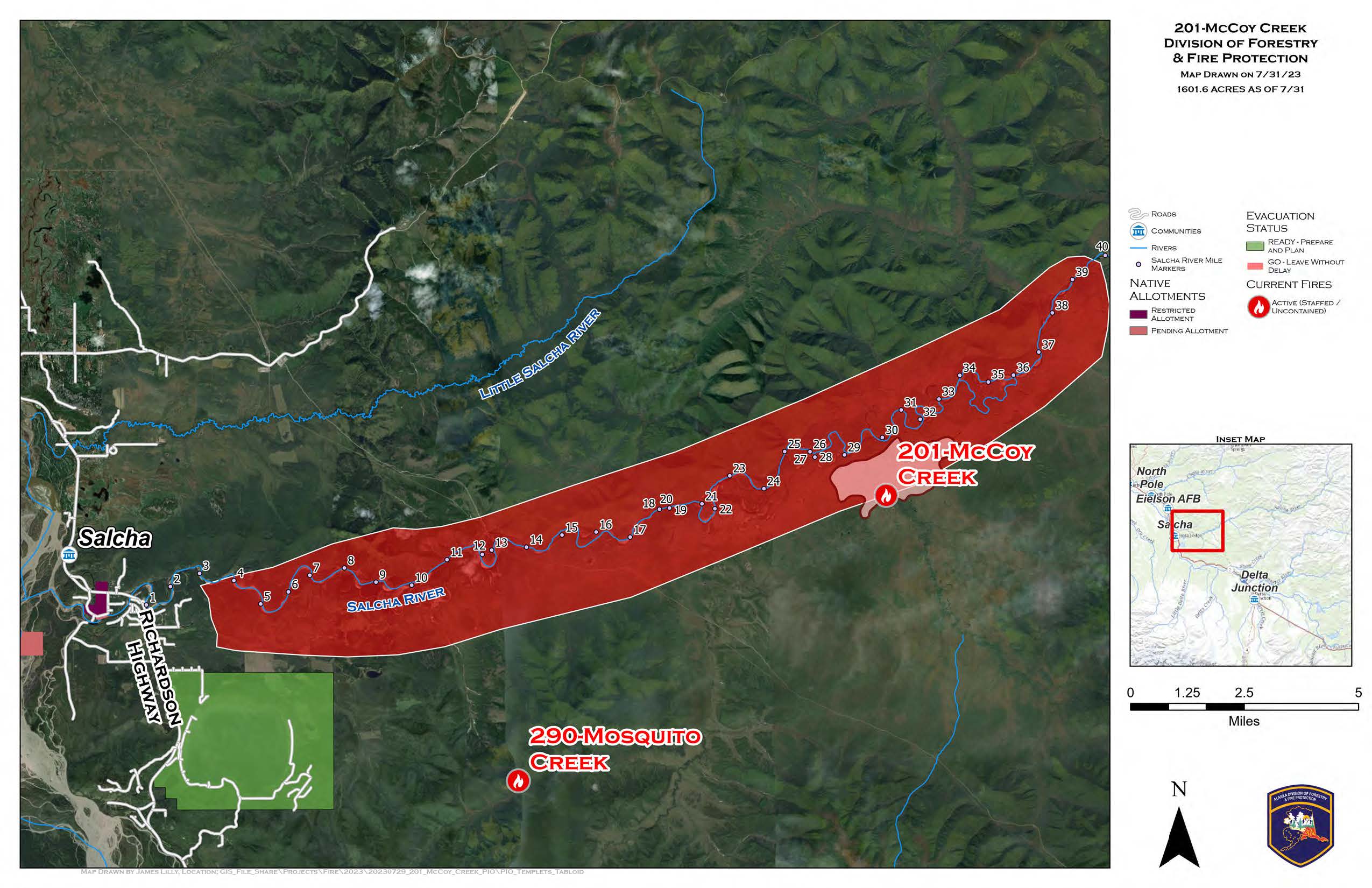 Firefighters Attack the Perimeter of the McCoy Creek Fire – Alaska