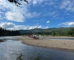 Helicopter at crew spike camp on the Salcha River for the McCoy Creek Fire (#201). Torrey Short/ AK DOF