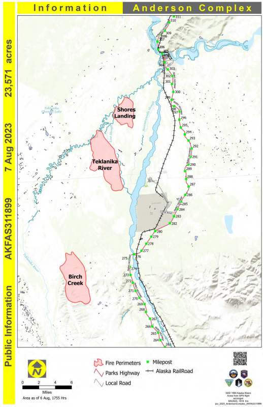 Daily Anderson Fire Public Information Map.