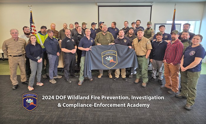 Group photo of the Wildfire Prevention Academy Graduates and Cadre