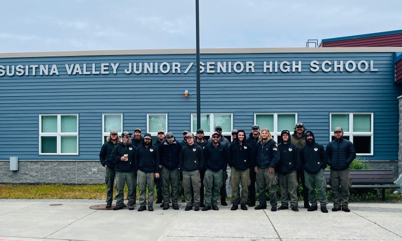 The Payson Hotshot crew is one of 3 fire crews remaining on the Montana Creek Fire.