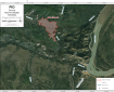 Map showing red fire perimeter west of the Yukon River and northwest of Eagle.