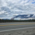 Nelchina Glacier smoke column looking south from the Glenn Highway