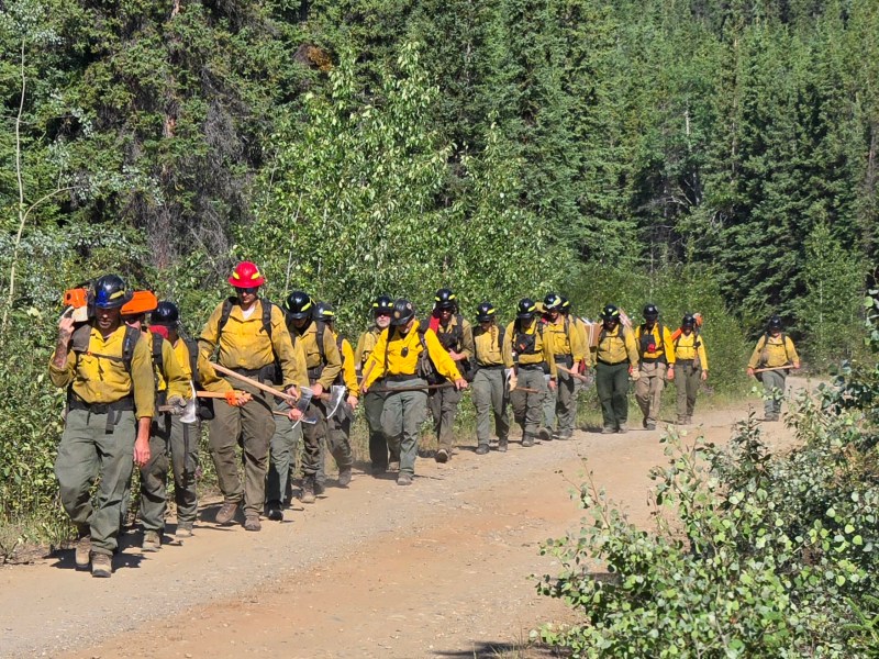 A crew of firefighters