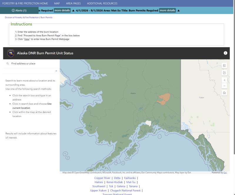 Burn Permit Website for Burn Restrictions
