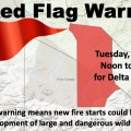 This graphic is for a Red Flag Warning in Delta Junction on Tuesday, May 19, Noon til 10PM